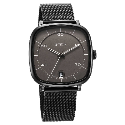 Picture of Titan Neo Curve Quartz Multifunction Anthracite Dial Black Stainless Steel Strap Watch for Men