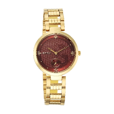 Picture of Titan Red Dial Metal Strap Watch for Women