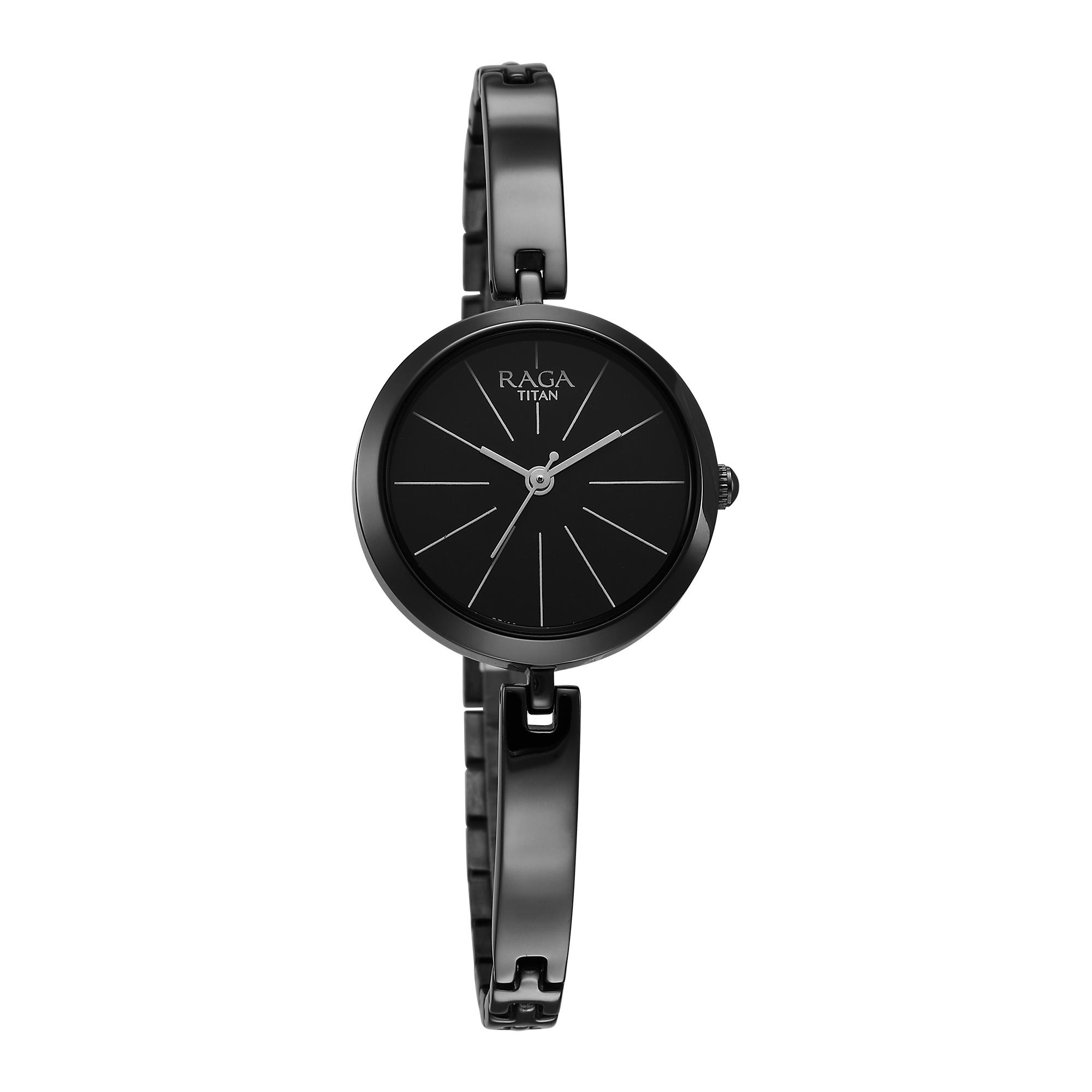 Picture of Titan Raga Viva Quartz Analog Black Dial Grey Metal Strap Watch for Women