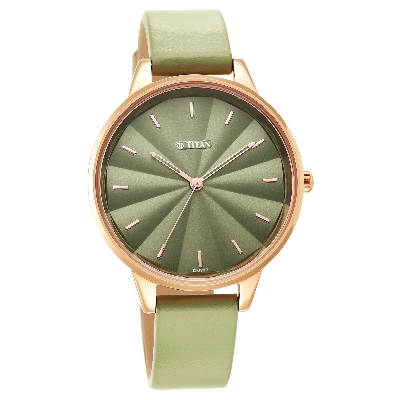 Picture of Neo Green Dial Leather Strap Watch for Women