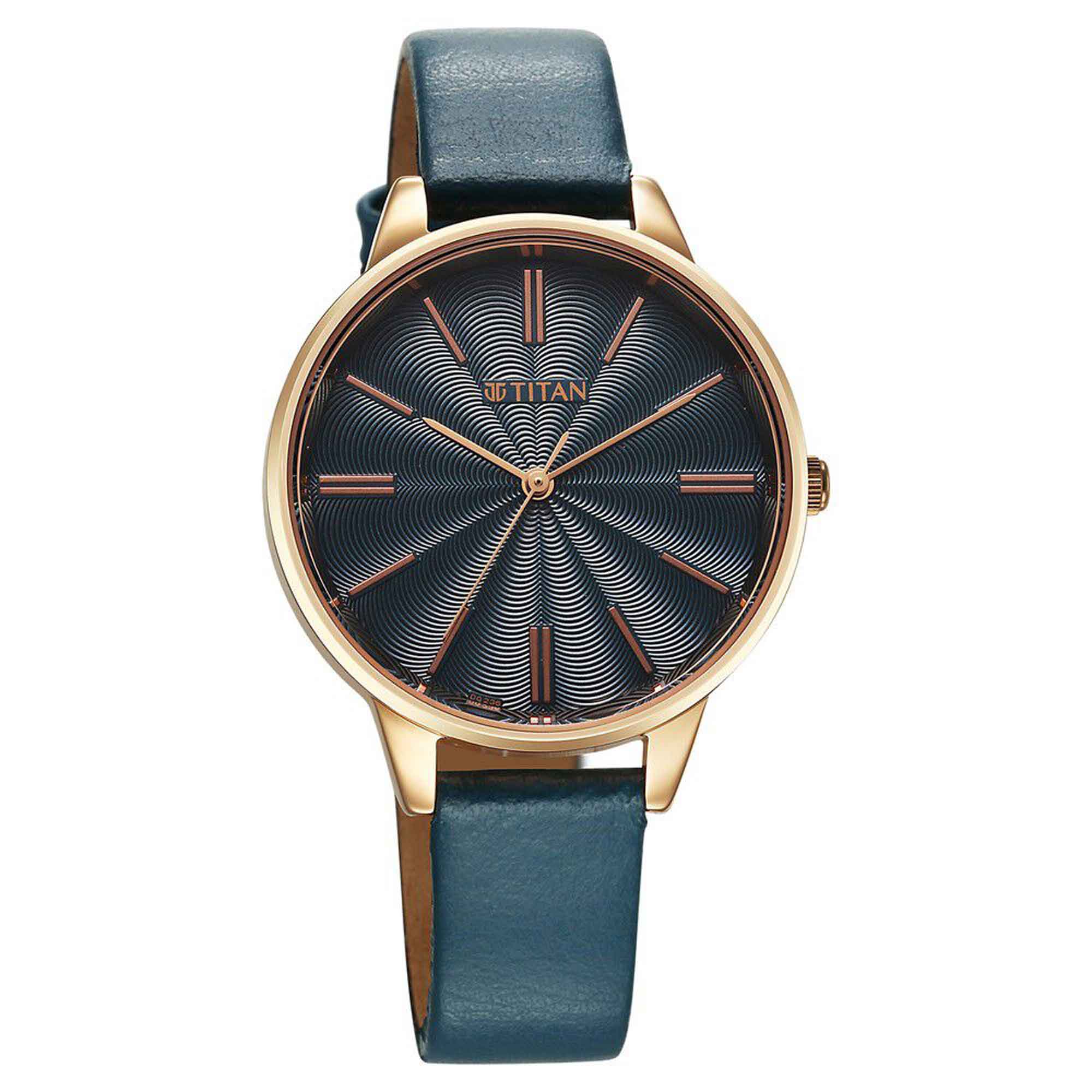 Picture of Titan Neo Quartz Analog Blue Dial Leather Strap Watch For Women