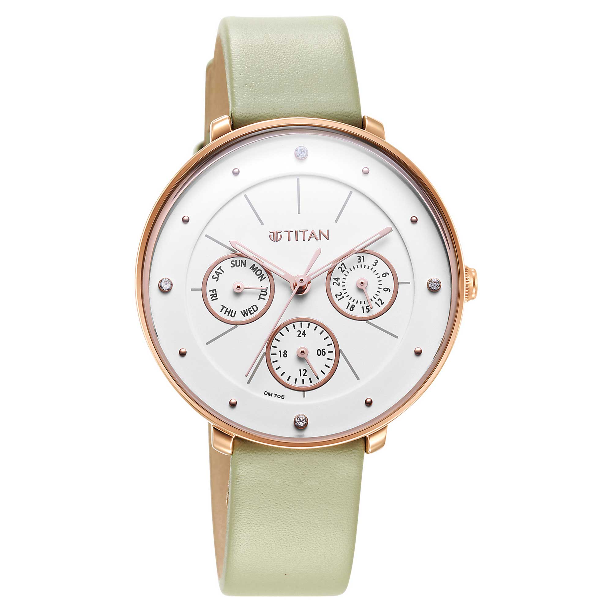 Picture of Neo White Dial Leather Strap Watch for Women