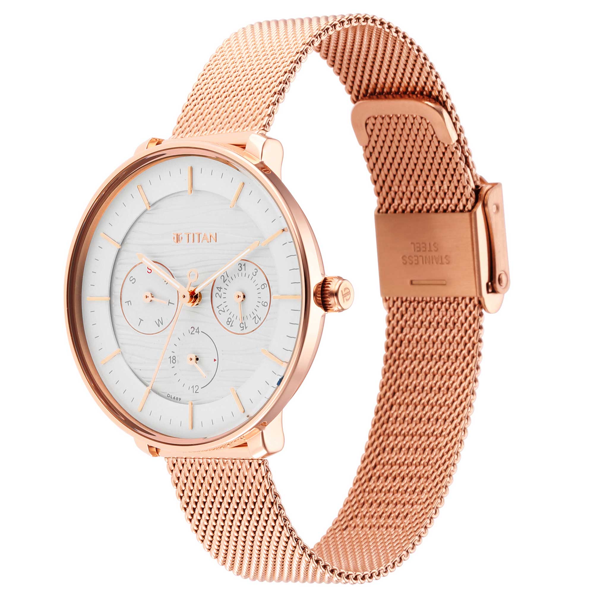 Picture of Workwear Silver Dial Rose Gold Stainless Steel Strap Watch