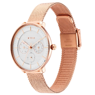 Picture of Workwear Silver Dial Rose Gold Stainless Steel Strap Watch