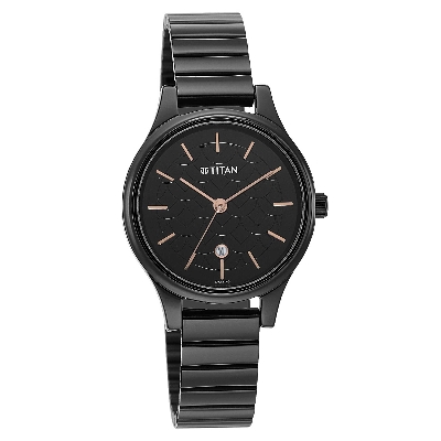 Picture of Ladies Karishma Black Dial Metal Strap Watch