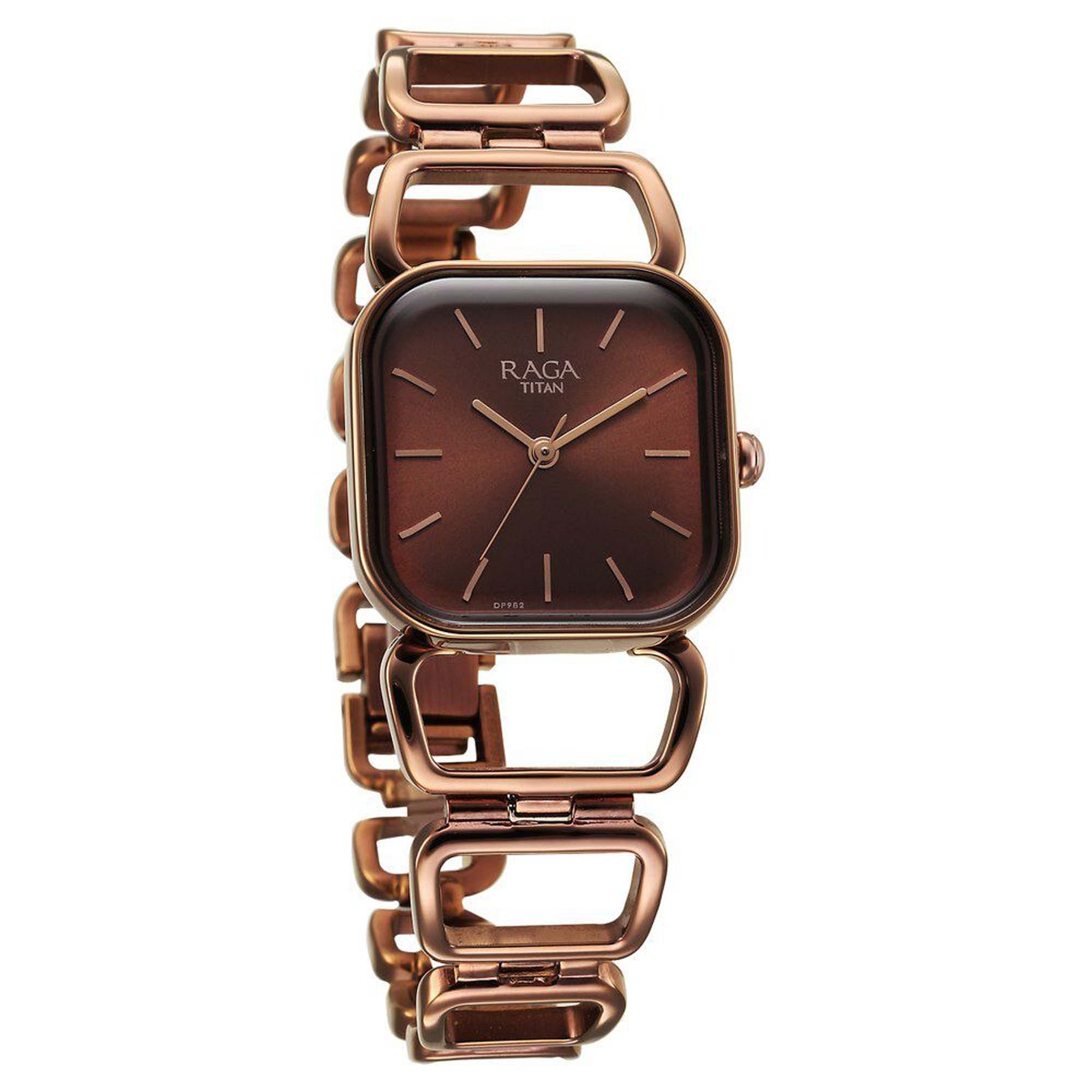 Picture of Titan Raga Ascend Quartz Analog Brown Dial With Brown Color Metal Strap Watch For Women
