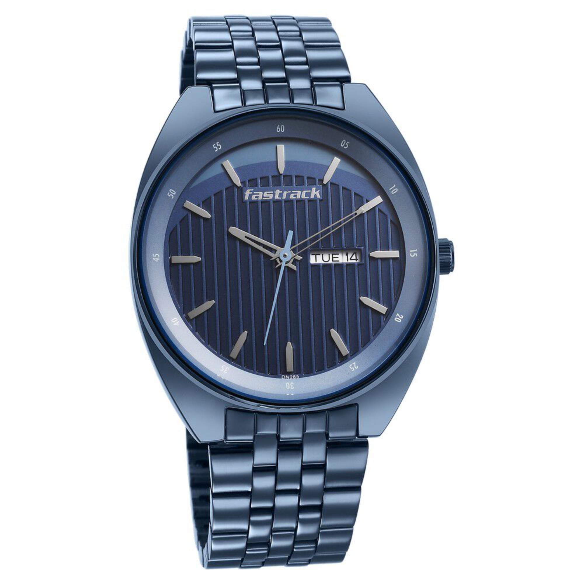 Picture of Fastrack Snob X Blue Dial Metal Strap Watch for Guys