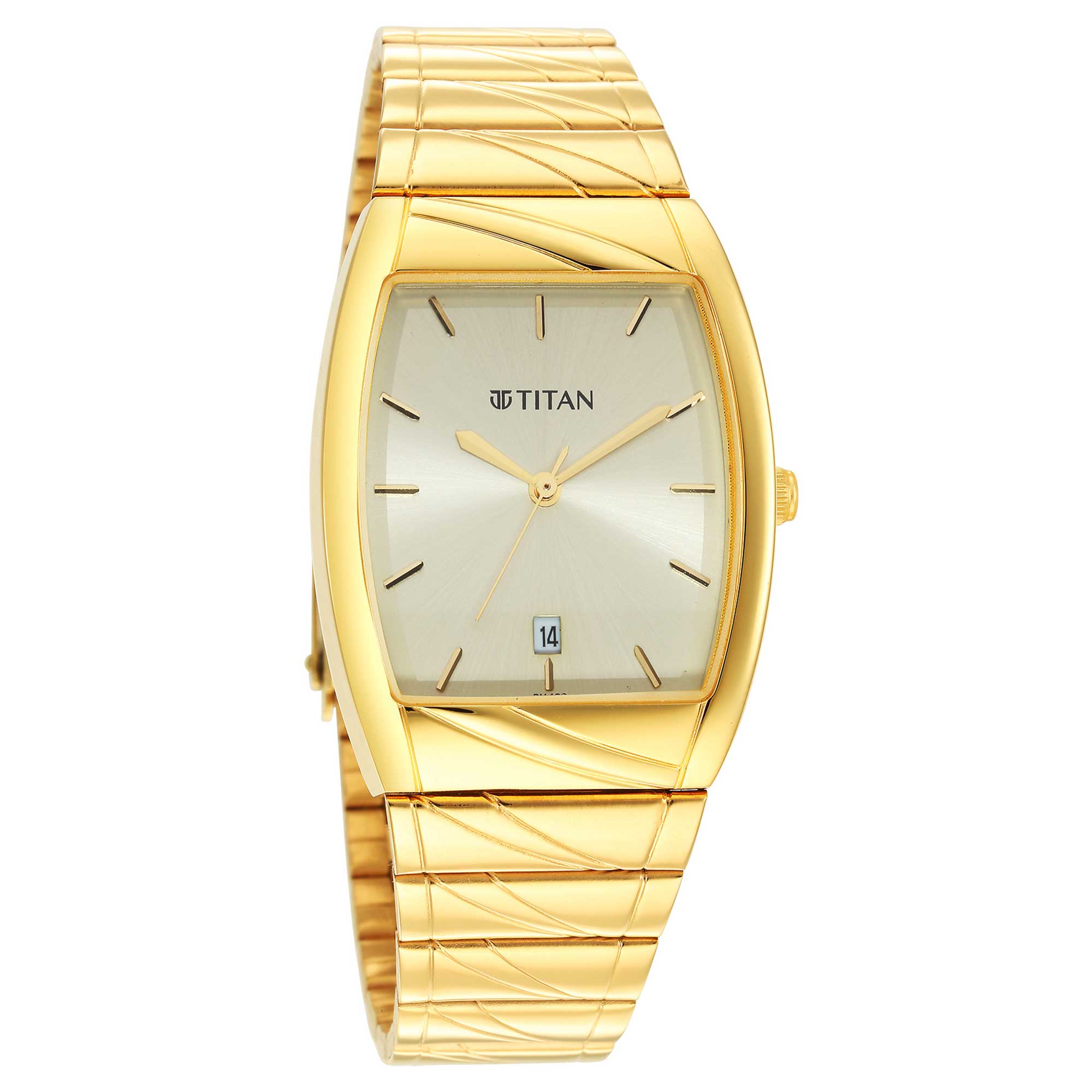 Picture of Karishma Champagne Dial Brass Strap Watch