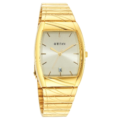 Picture of Karishma Champagne Dial Brass Strap Watch