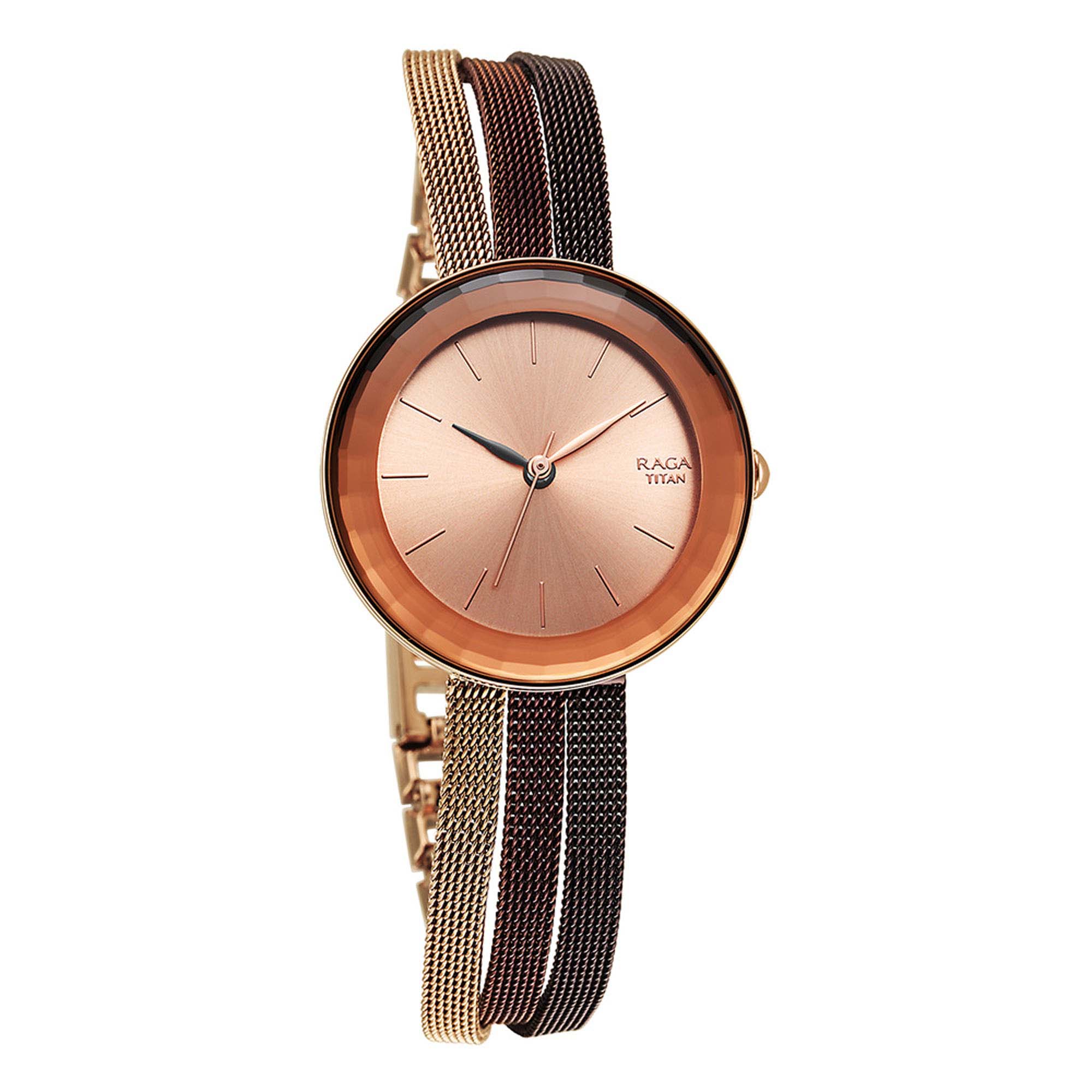 Picture of Raga Delight Rose Gold Dial Stainless Steel Strap Watch