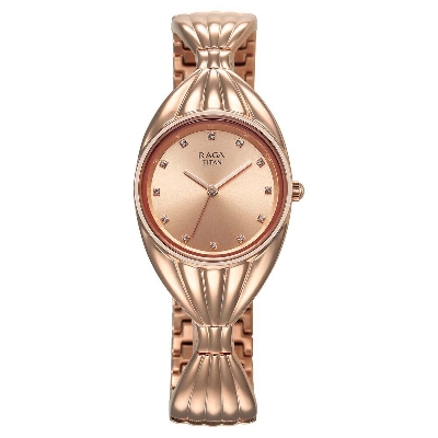 Picture of Titan Raga Memoirs Quartz Analog Rose Gold Dial With Rose Gold Metal Strap Watch For Women