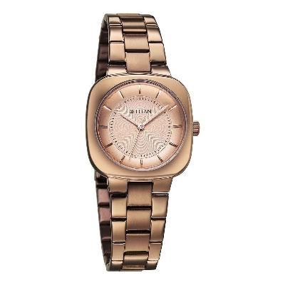 Picture of Titan Horizon Quartz Analog Brown Dial Stainless Steel Strap Watch For Women