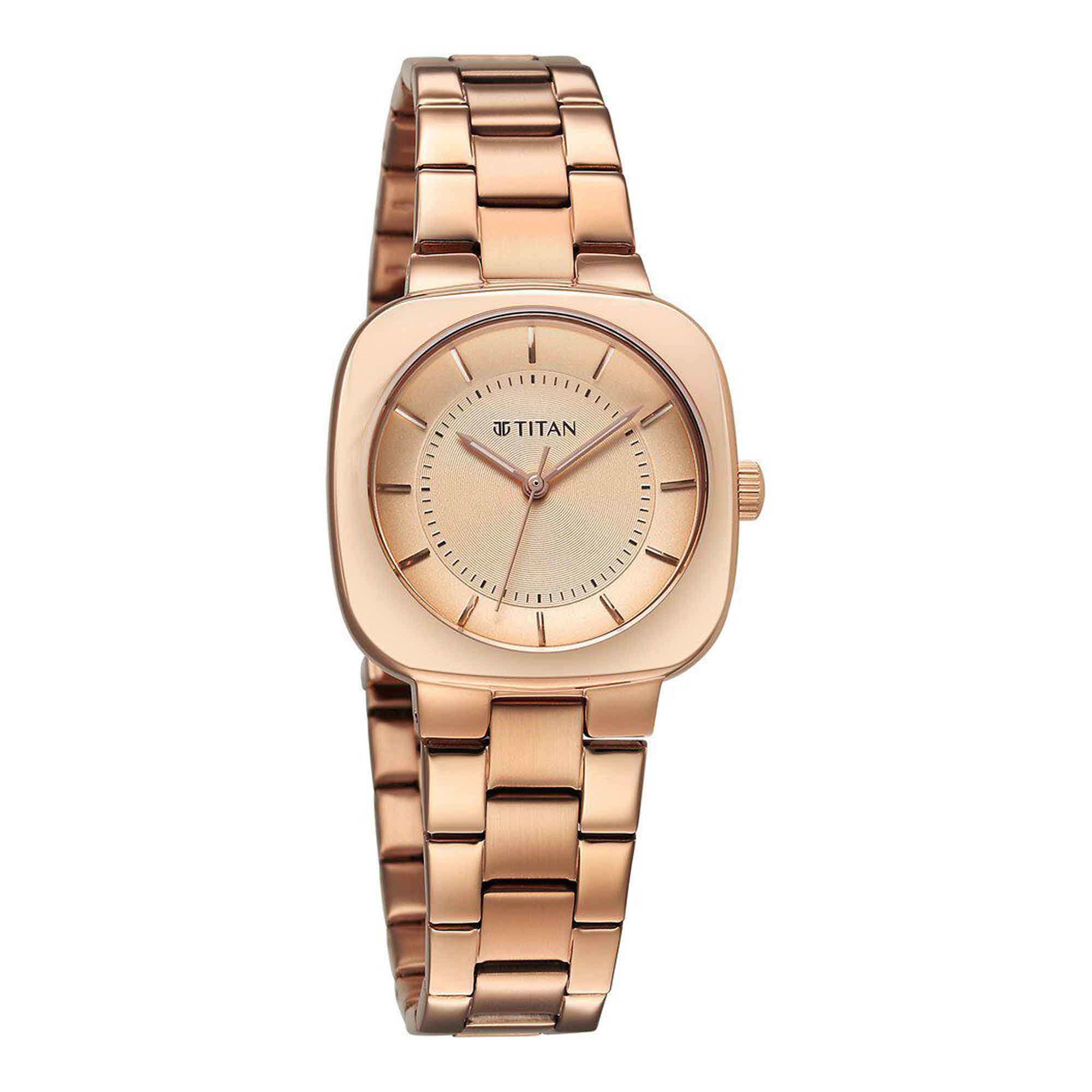 Picture of Titan Horizon Quartz Analog Rose Gold Dial Stainless Steel Strap Watch For Women