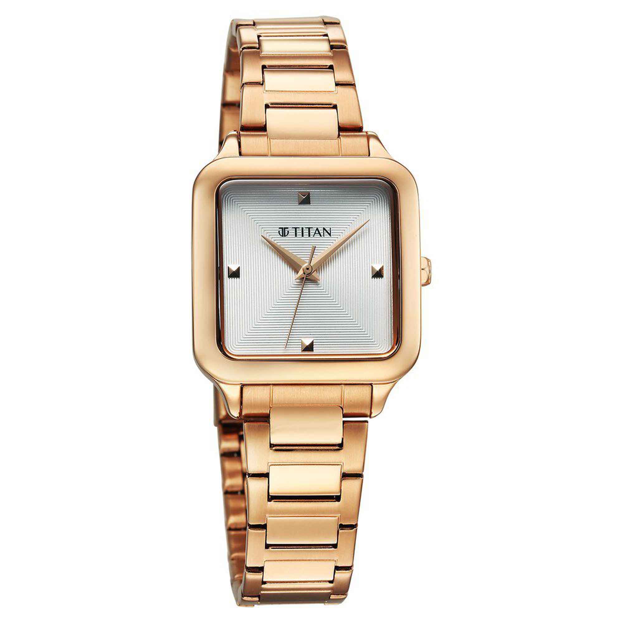 Picture of Titan Horizon Quartz Analog White Dial Stainless Steel Strap Watch For Women