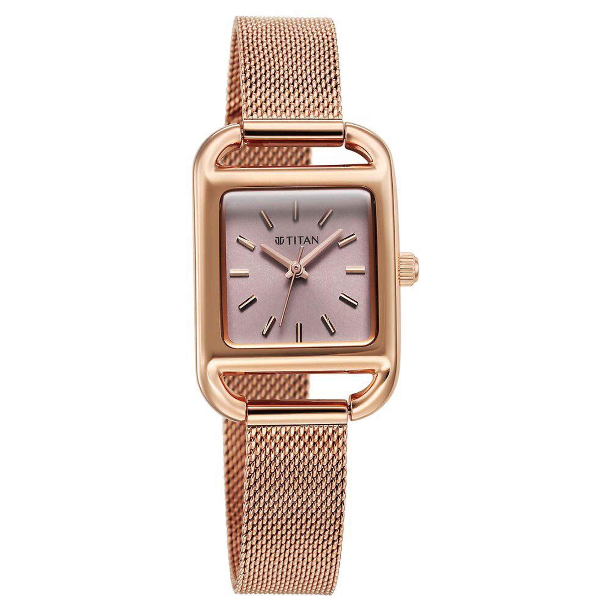 Picture of Titan Horizon Quartz Analog Pink Dial Stainless Steel Strap Watch For Women
