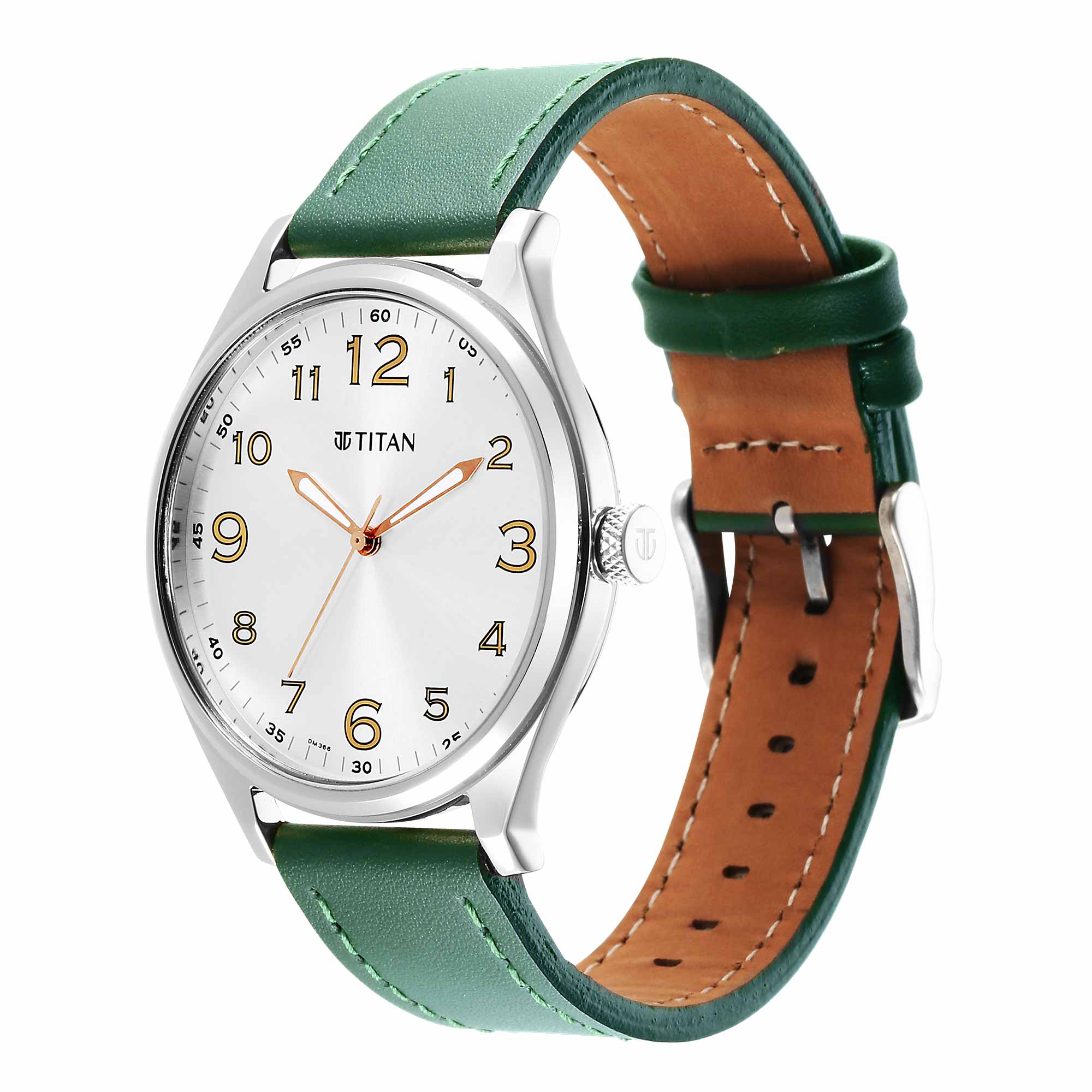 Picture of Urban Silver White Dial Leather Strap Watch