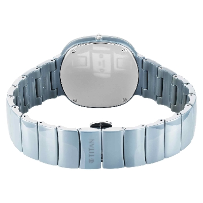Picture of Titan Squircle Camo Quartz Analog Blue Dial Ceramic Strap Watch For Unisex