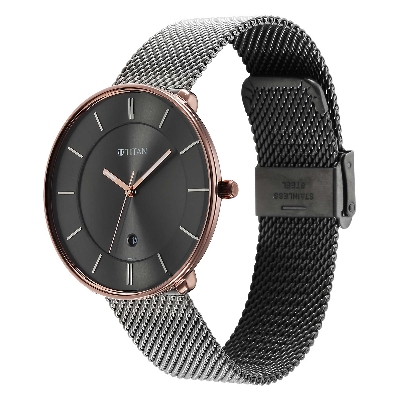 Picture of Noir Anthracite Dial Metal Strap Watch