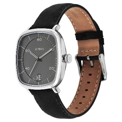 Picture of Titan Neo Curve Quartz Analog Anthracite Dial Black Leather Strap Watch for Men