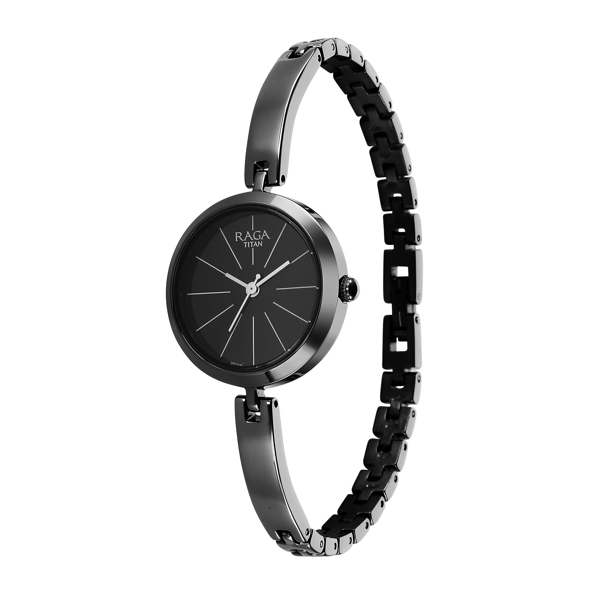 Picture of Titan Raga Viva Quartz Analog Black Dial Grey Metal Strap Watch for Women