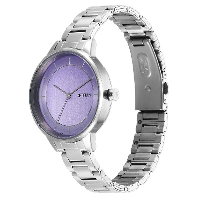 Picture of Titan Razzle Dazzle Quartz Analog Mauve Dial Stainless Steel Strap Watch For Women
