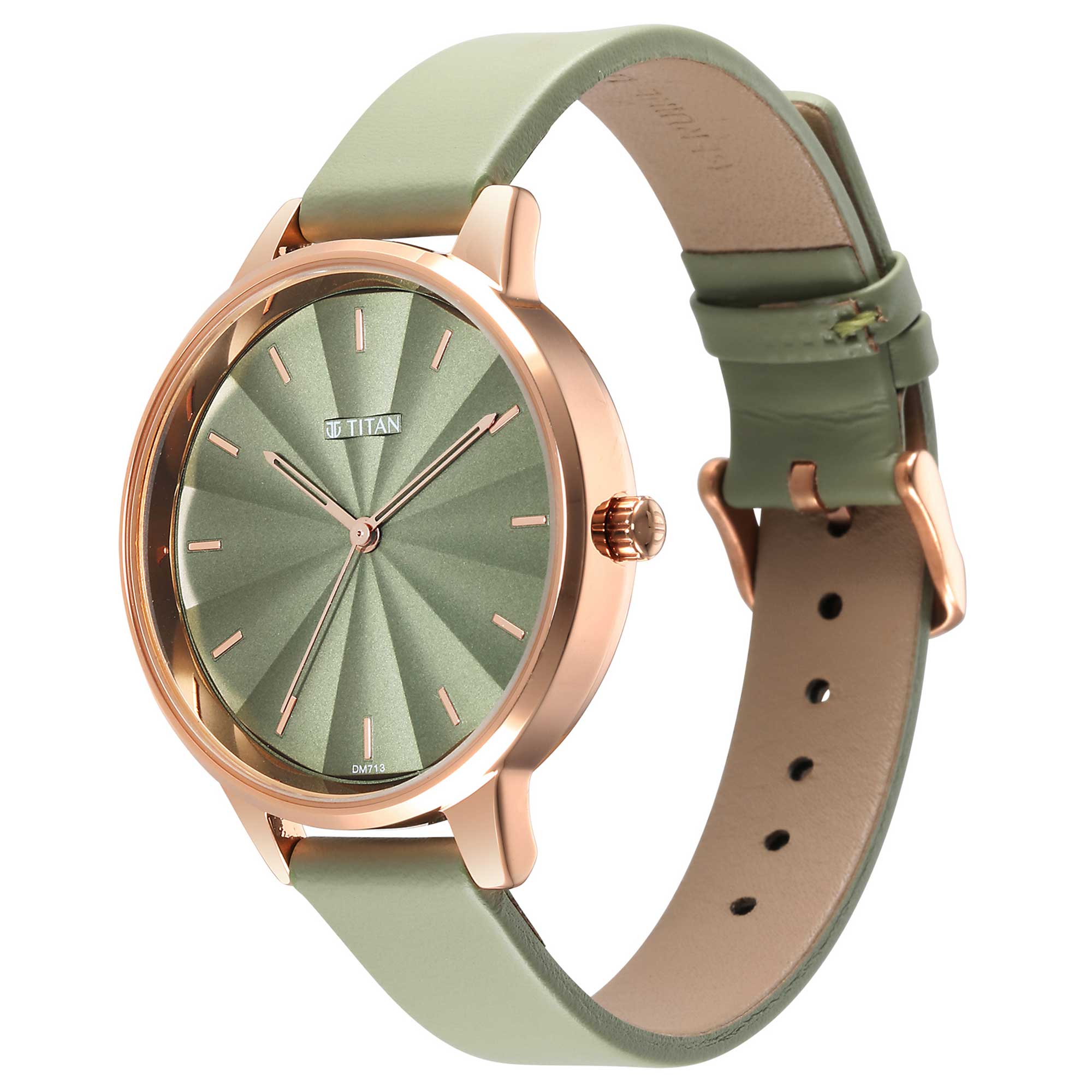 Picture of Neo Green Dial Leather Strap Watch for Women