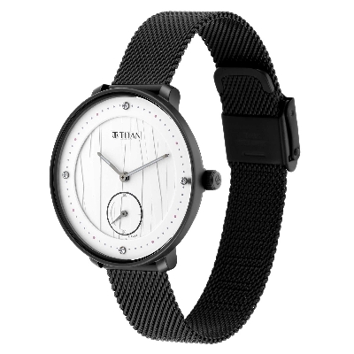 Picture of Workwear Watch with Black Dial & Stainless Steel Strap