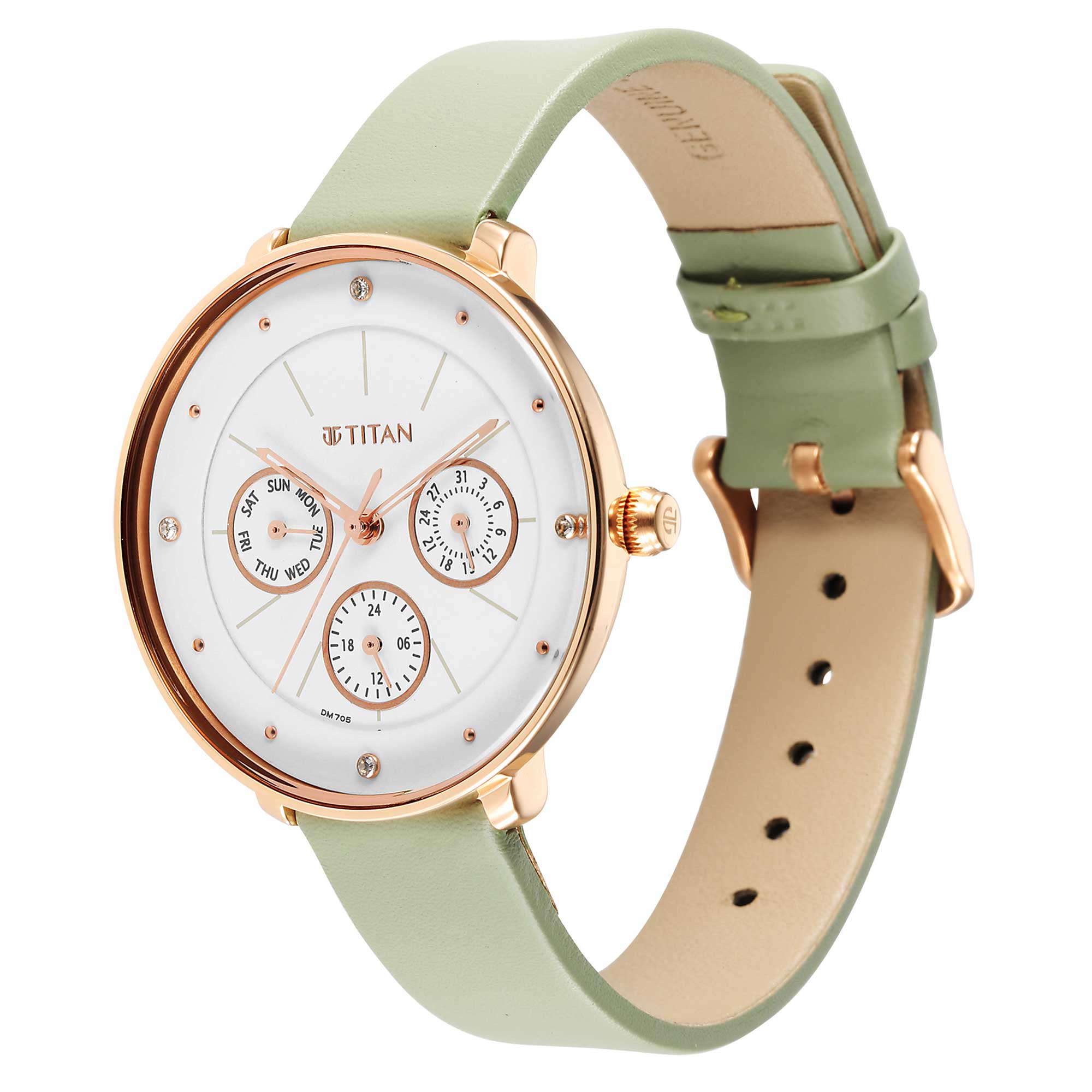 Picture of Neo White Dial Leather Strap Watch for Women