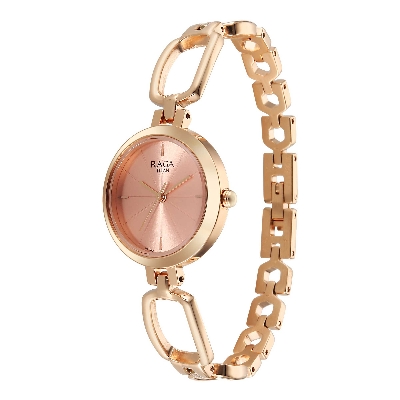 Picture of Titan Raga Quartz Analog Rose Gold Round Dial Rose Gold Metal Strap Watch For Women 