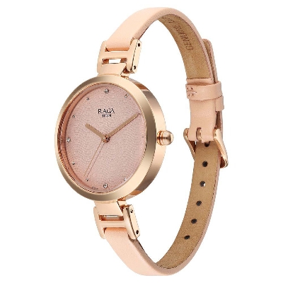 Picture of Titan Raga Memoirs Quartz Analog Pink Dial With Pink Color Leather Strap Watch For Women