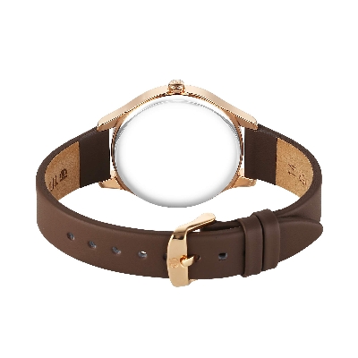 Picture of Titan Neo Quartz Analog Grey Dial Brown Leather Strap Watch For Women