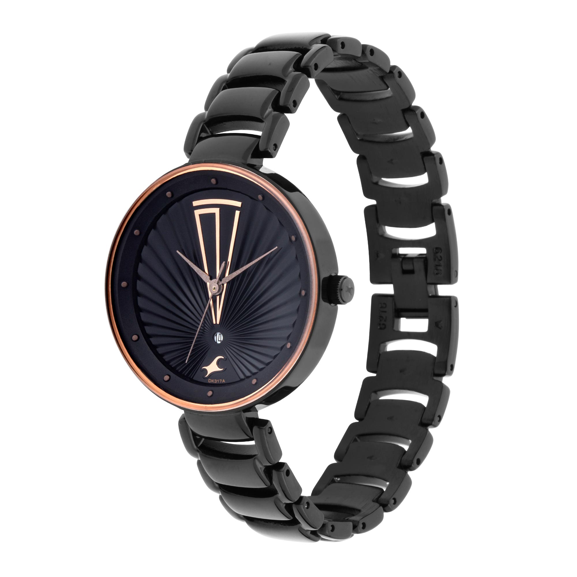 Picture of Fastrack - Ruffles Black Dial Stainless Steel Strap Watch