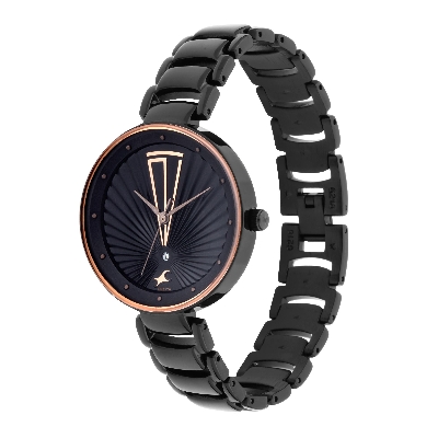 Picture of Fastrack - Ruffles Black Dial Stainless Steel Strap Watch