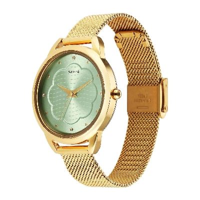 Picture of Sonata Wedding Quartz Analog Rose Gold Dial Stainless Steel Strap Watch for Women