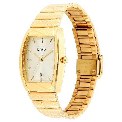 Picture of Karishma Champagne Dial Brass Strap Watch
