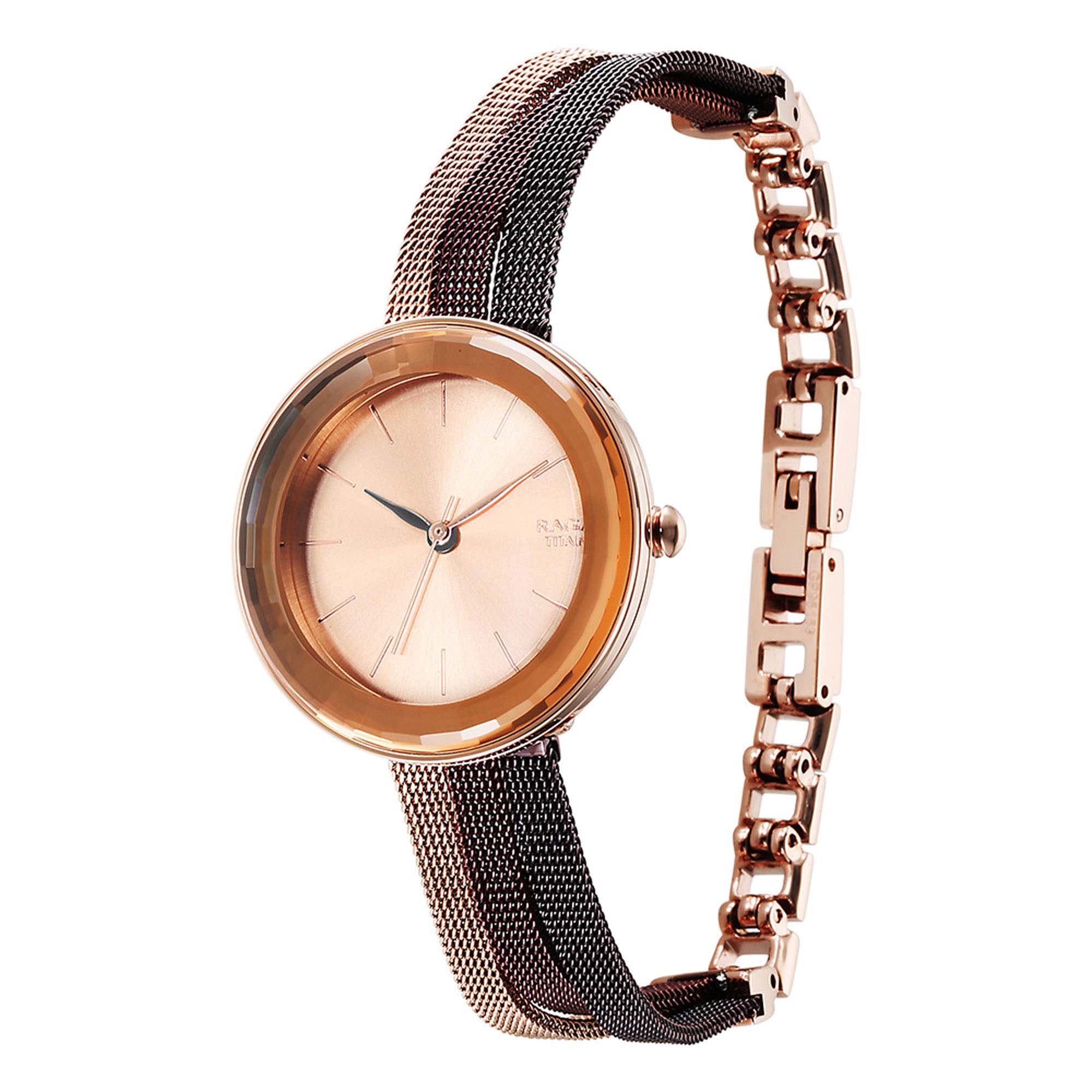 Picture of Raga Delight Rose Gold Dial Stainless Steel Strap Watch