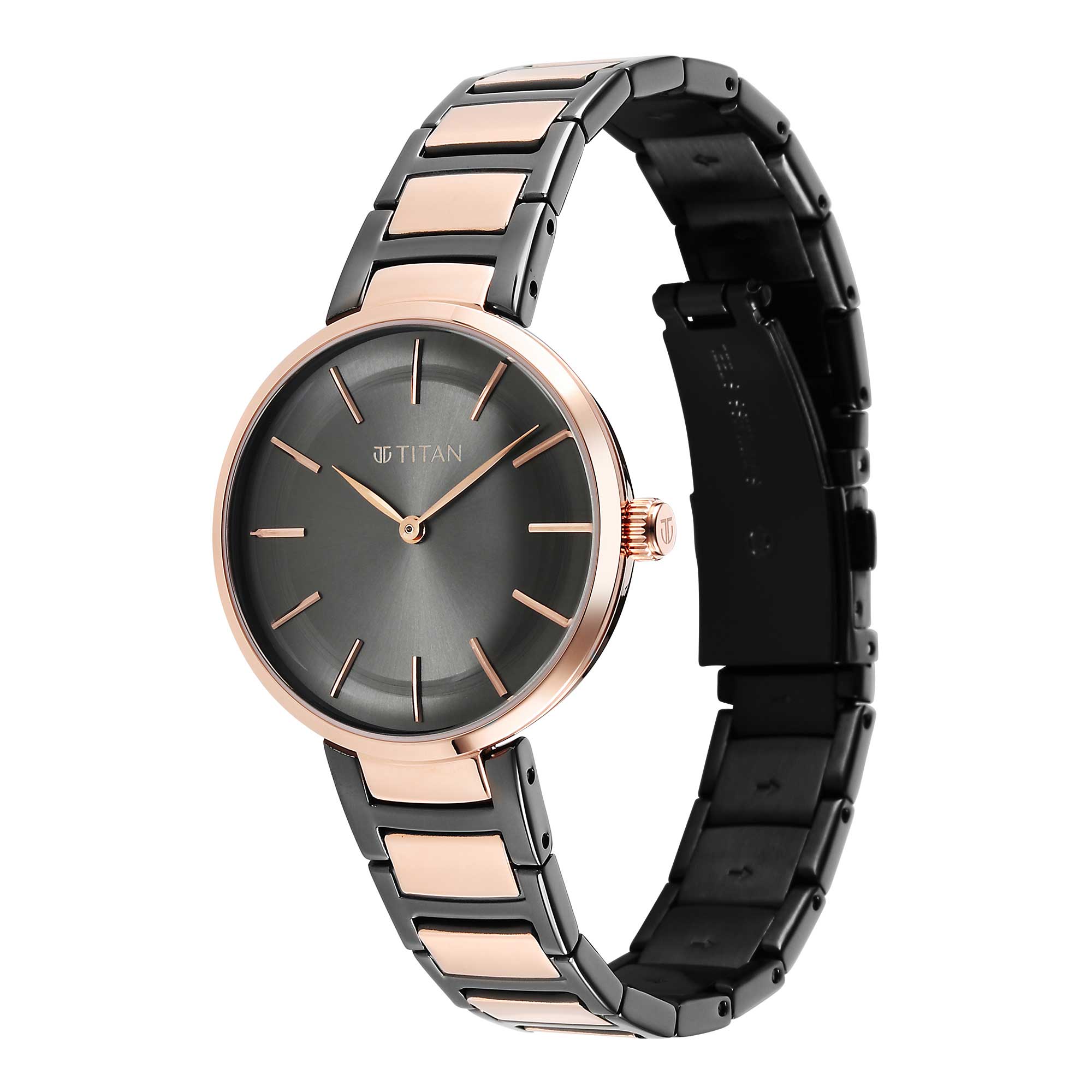 Picture of Titan Workwear Quartz Analog Anthracite Dial Stainless Steel Strap Watch for Women