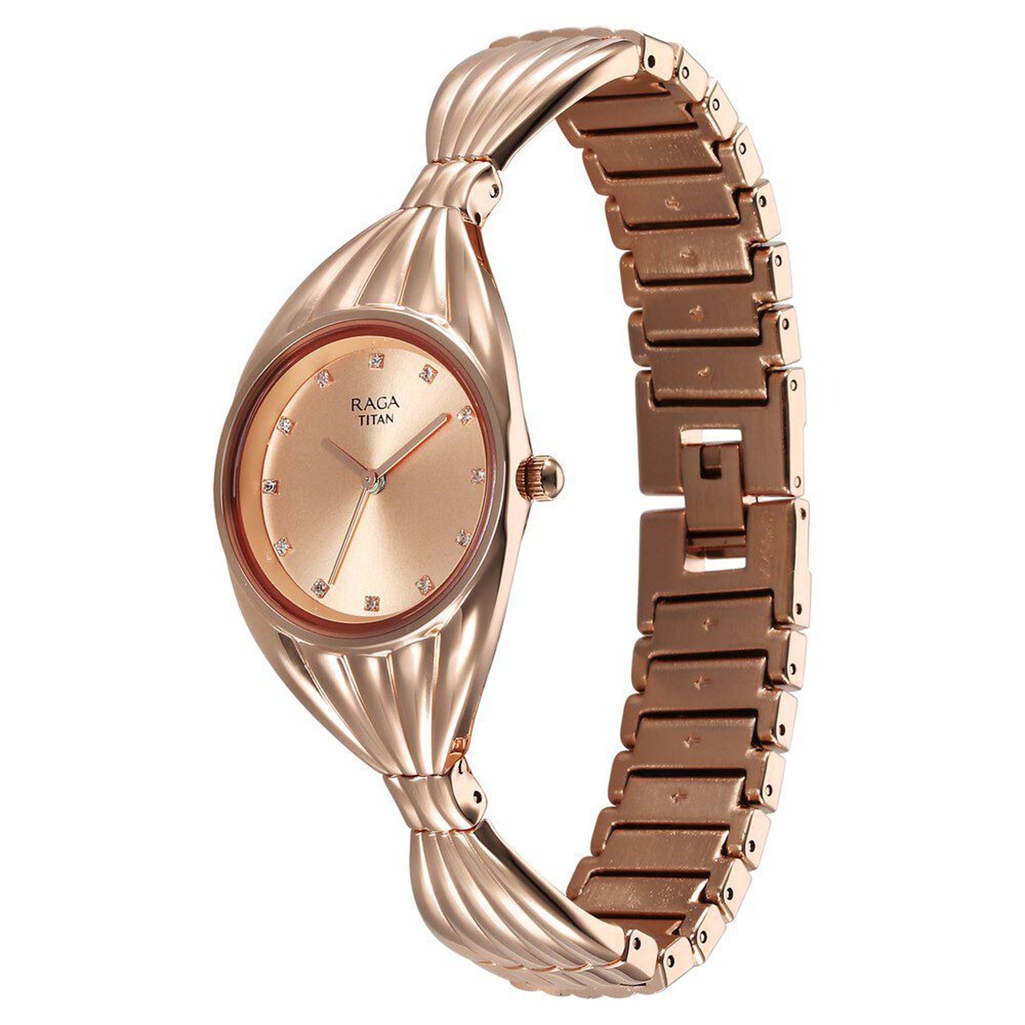 Picture of Titan Raga Memoirs Quartz Analog Rose Gold Dial With Rose Gold Metal Strap Watch For Women