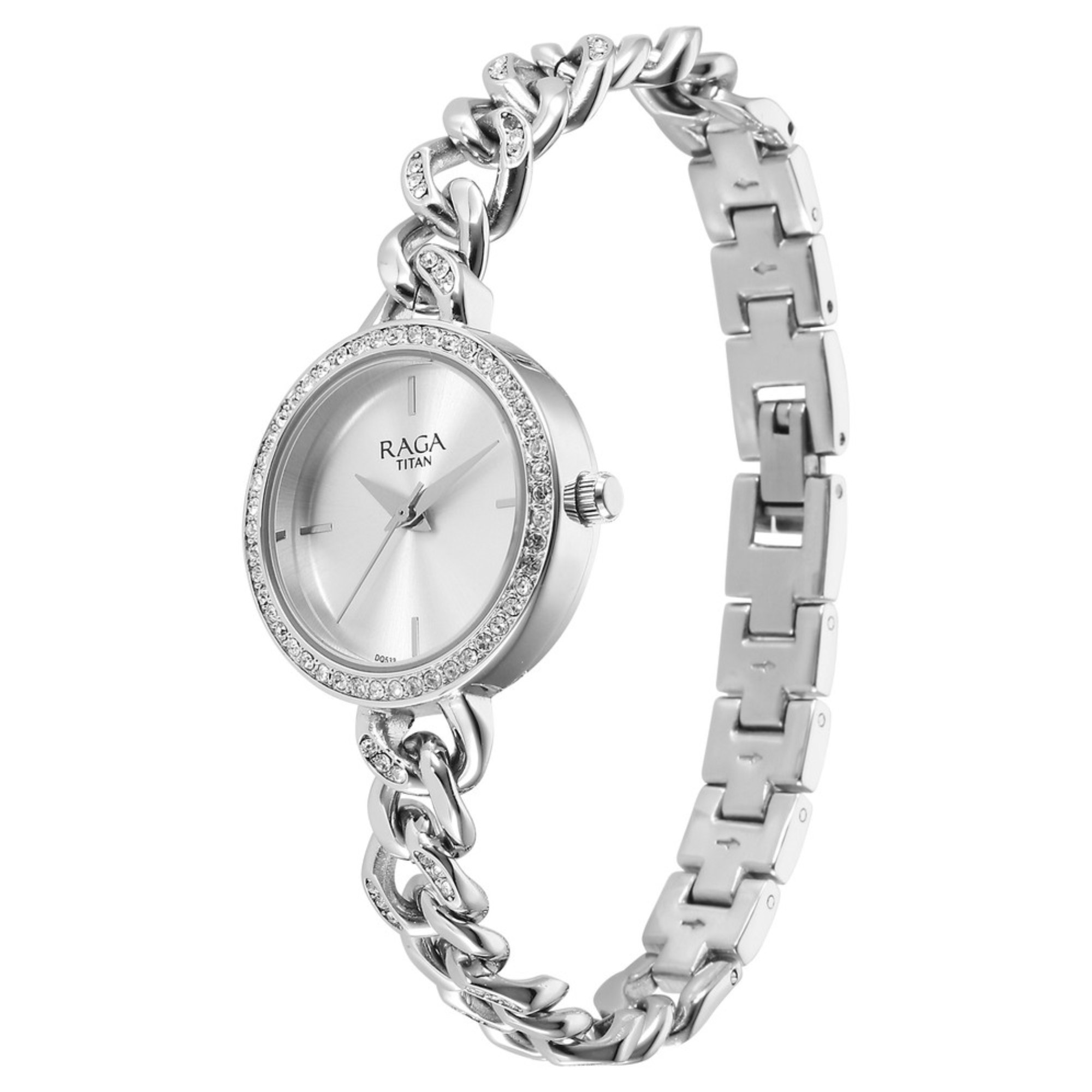 Picture of Titan Raga Showstopper Quartz Analog Silver Dial Metal Strap Watch for Women