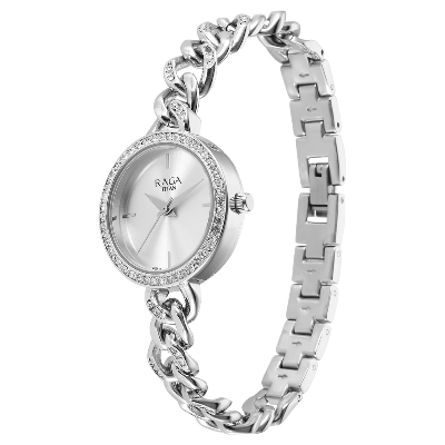 Picture of Titan Raga Showstopper Quartz Analog Silver Dial Metal Strap Watch for Women