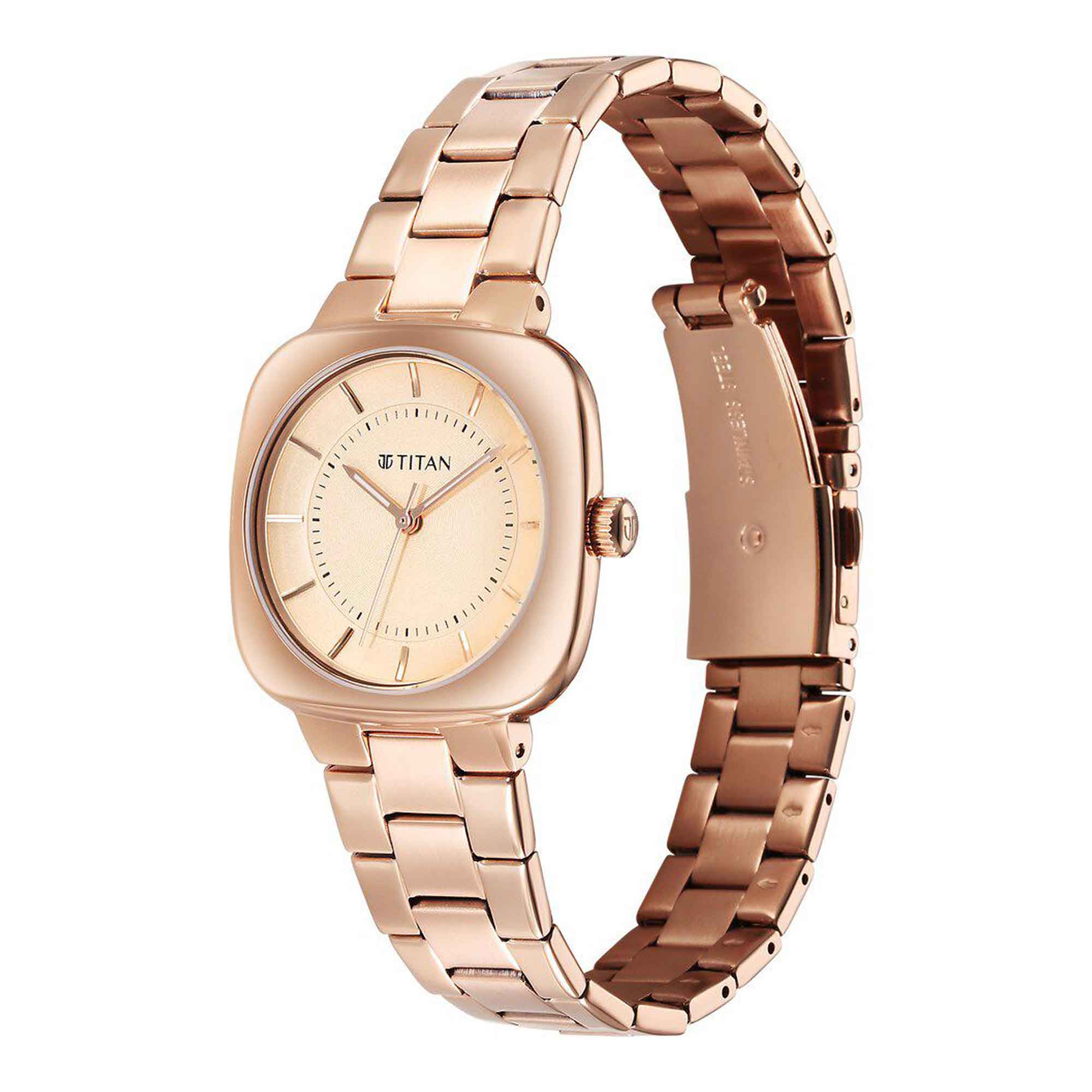 Picture of Titan Horizon Quartz Analog Rose Gold Dial Stainless Steel Strap Watch For Women