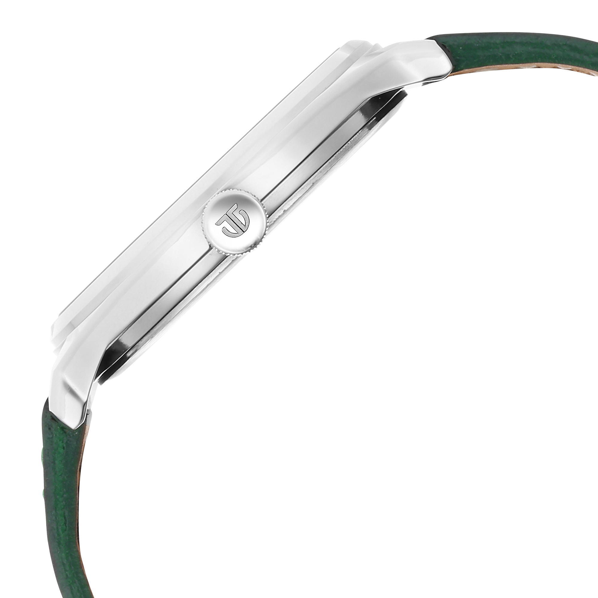 Picture of Urban Silver White Dial Leather Strap Watch