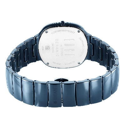 Picture of Titan Edge Squircle Blue Dial Ceramic Strap Watch for Men