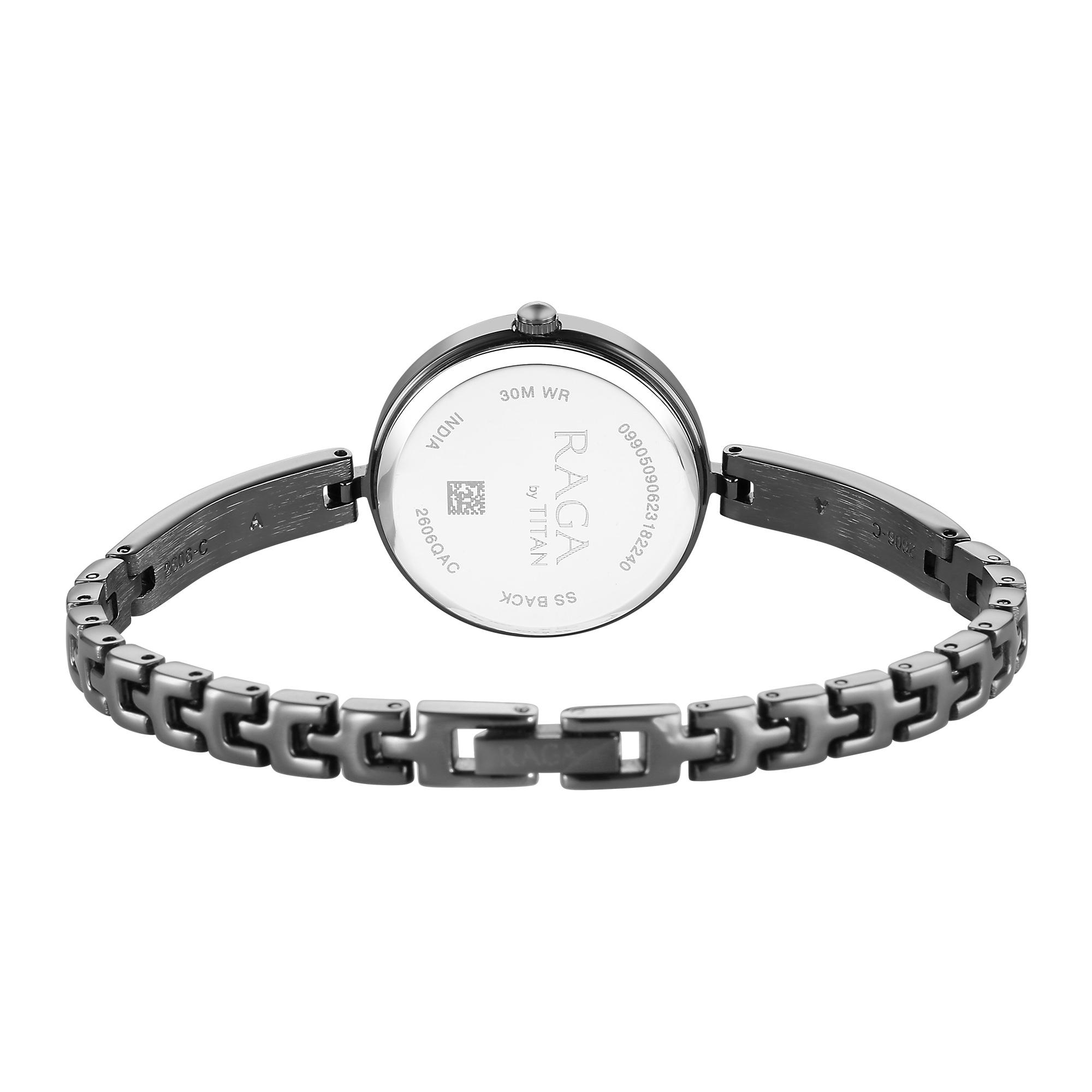 Picture of Titan Raga Viva Quartz Analog Black Dial Grey Metal Strap Watch for Women