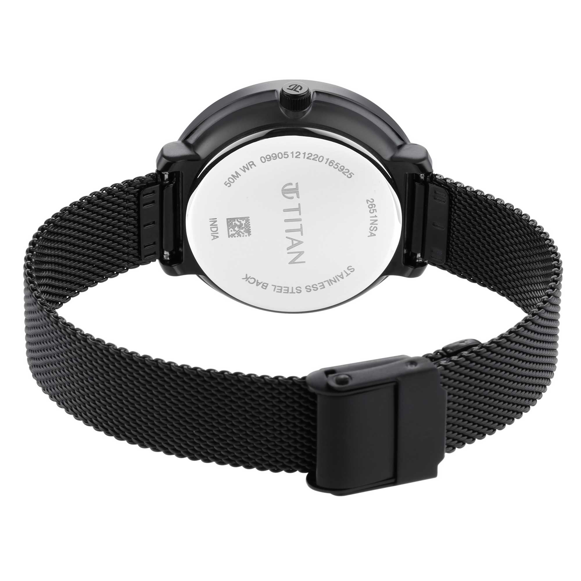 Picture of Workwear Watch with Black Dial & Stainless Steel Strap