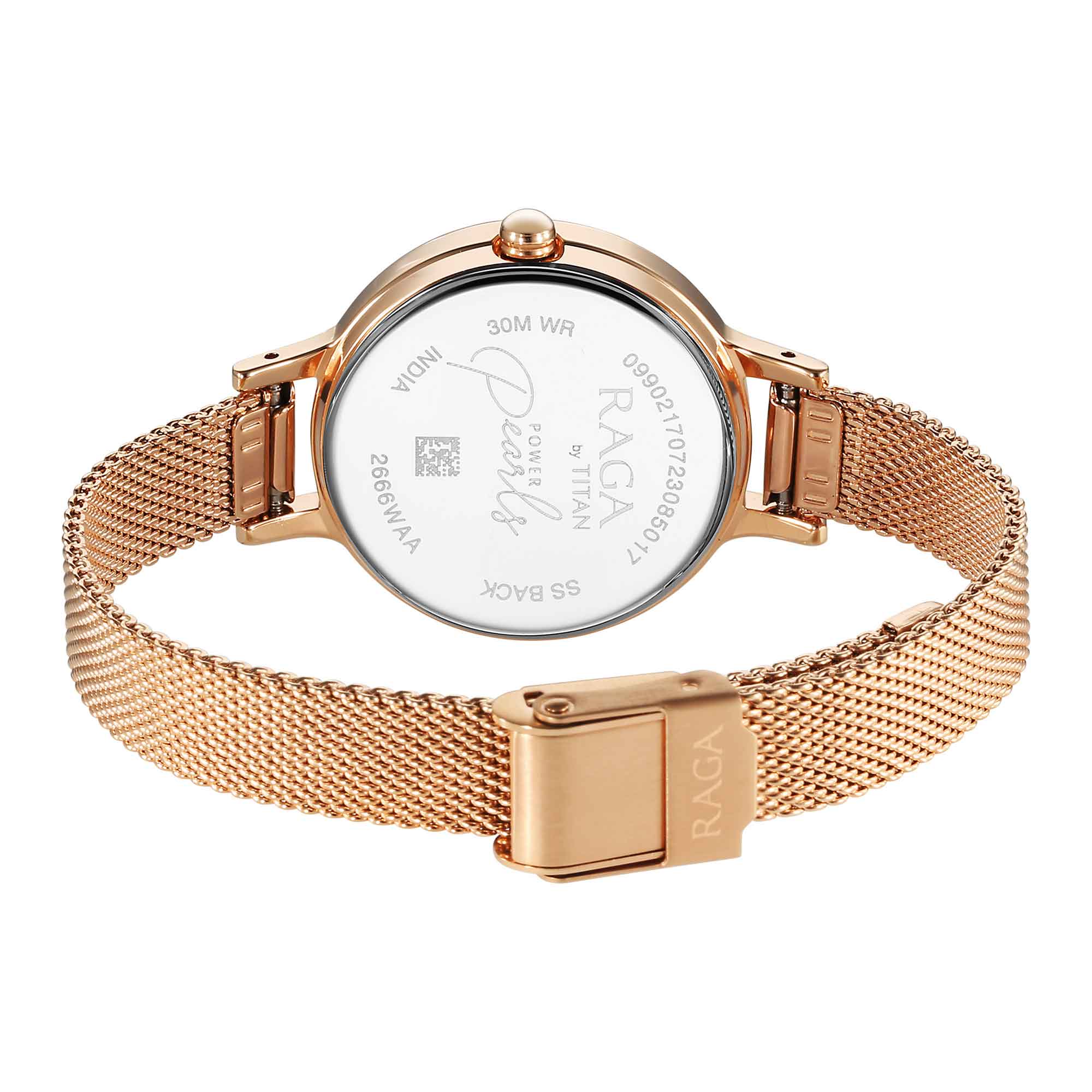 Picture of Titan Raga Power Pearls Quartz Analog Mother Of Pearl Dial Metal Strap Watch for Women