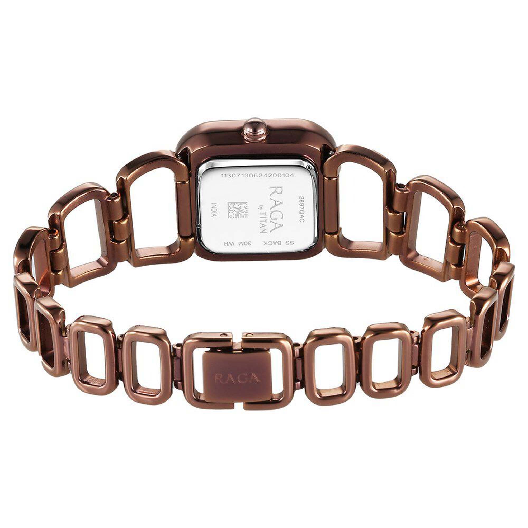 Picture of Titan Raga Ascend Quartz Analog Brown Dial With Brown Color Metal Strap Watch For Women