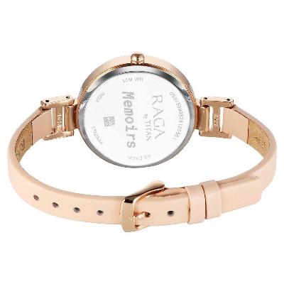 Picture of Titan Raga Memoirs Quartz Analog Pink Dial With Pink Color Leather Strap Watch For Women