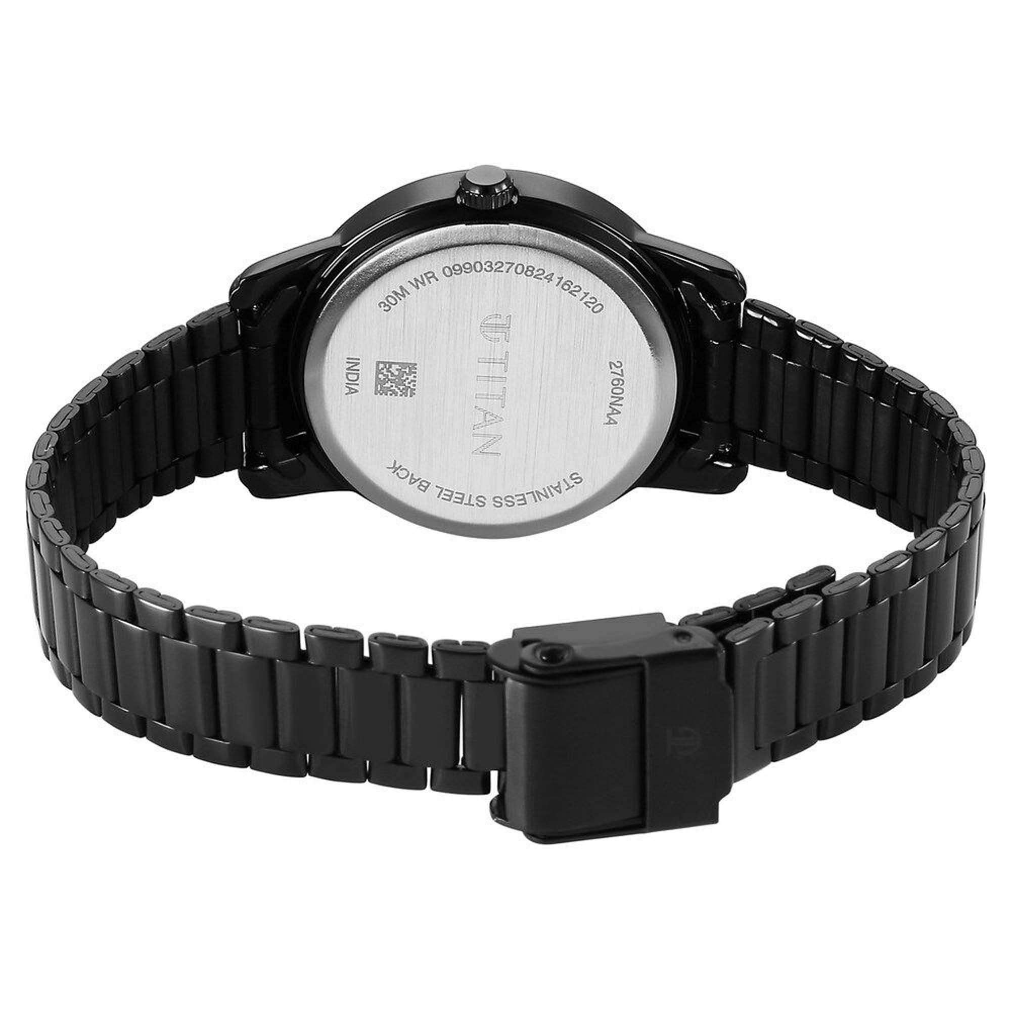 Picture of Titan Karishma Quartz Analog Purple Dial Black Stainless Steel Strap Watch For Women