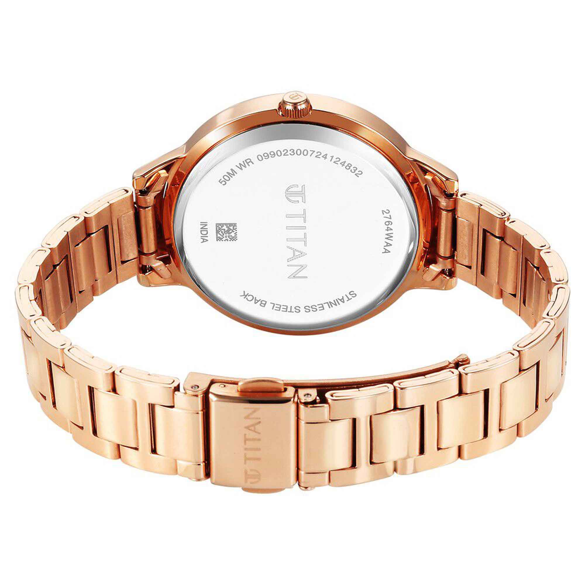 Picture of Titan Razzle Dazzle Quartz Analog Pink Dial Stainless Steel Strap Watch For Women